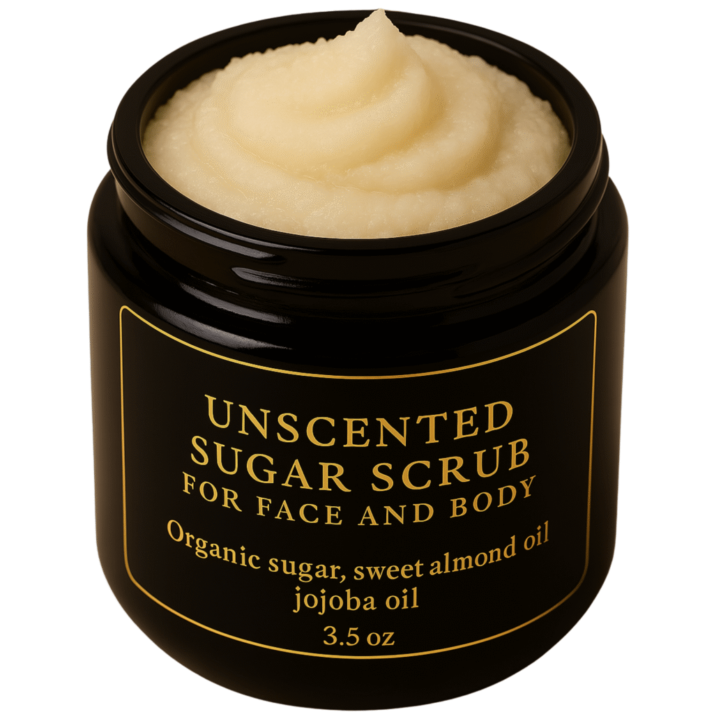 Organic Sugar Scrub for Face & Body – Exfoliates & Moisturizes