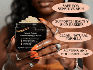 Natural Tallow Skincare for Eczema & Dry Sensitive Skin and Back2naturalness Spa Quality Sugar Scrub for Sensitive Skin