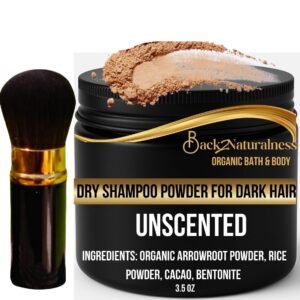 Natural Tallow Skincare for Eczema & Dry Sensitive Skin and Back2naturalness Ghana Whipped Shea Butter for dry sensitive skin and Back2naturalness Dry Shampoo Powder for Dark Hair Brunettes Unscented