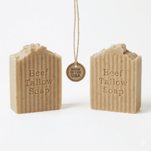 Natural Beef Tallow Soap Bars for Face & Body | 2 Bars