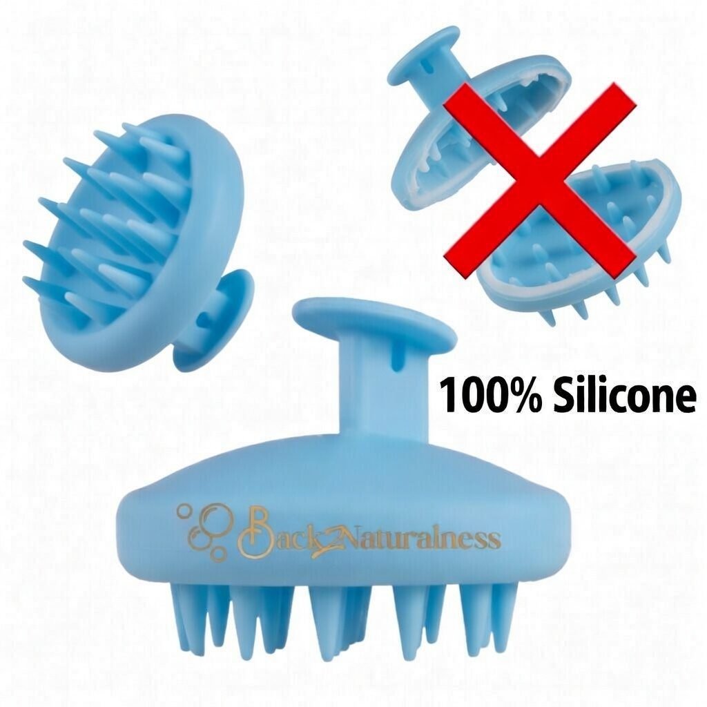 Back2Naturalness blue silicone scalp massager for hair growth