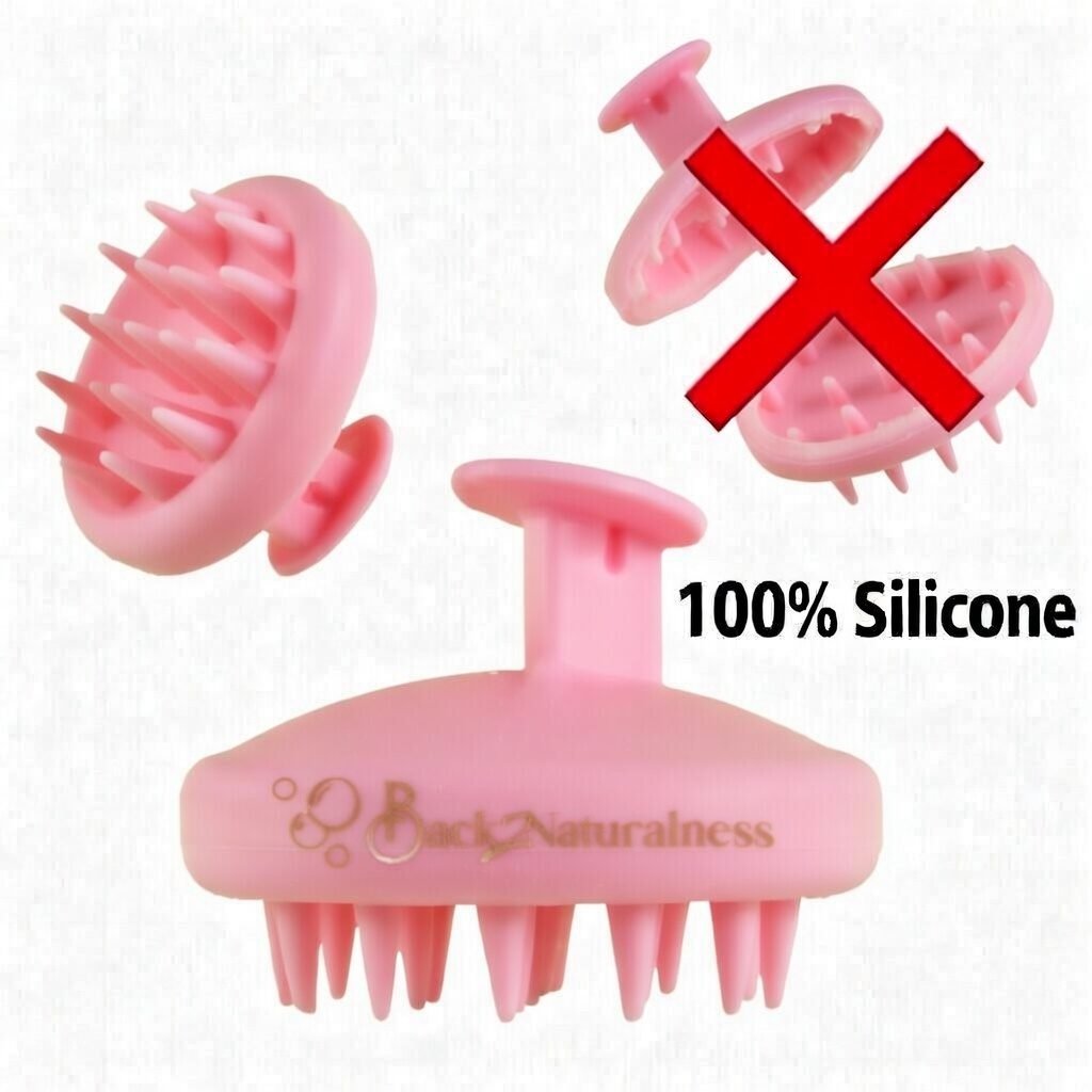Back2Naturalness pink silicone scalp massager for hair growth