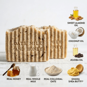 Oatmeal Milk and Honey Soap Bar by Back2naturalness - Relief for Eczema