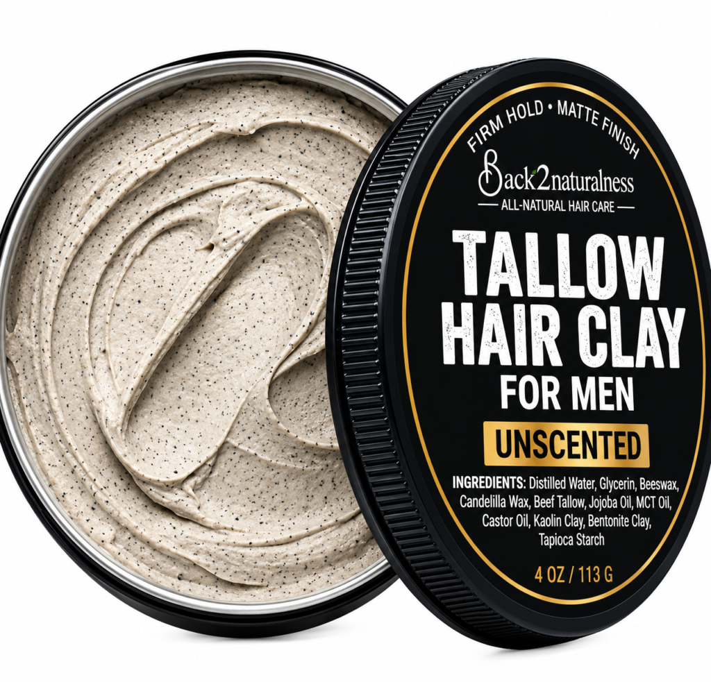 tallow hair clay for men