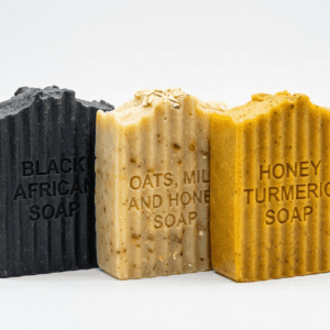 Back2Naturalness Handmade Natural Soap Variety Pack for Sensitive Skin | Activated Charcoal, Honey Turmeric & Oats Milk Honey — 3-Bar Set