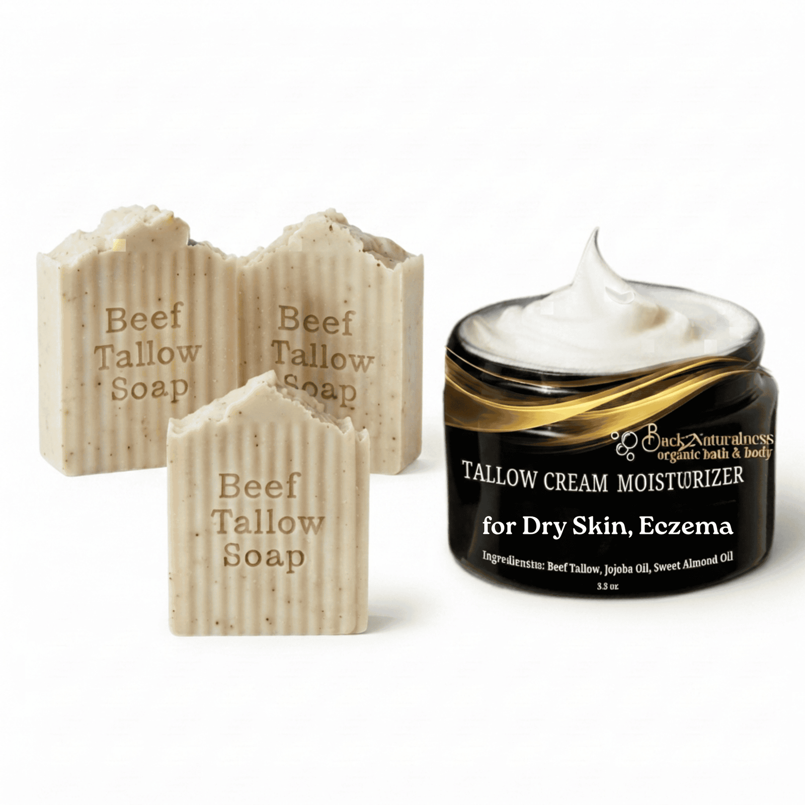 Beef Tallow Combo Set for Dry Skin & Eczema"