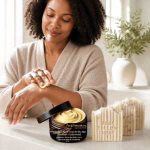 Back2Naturalness Beef Tallow Soap and Shea Butter Set for Dry Skin