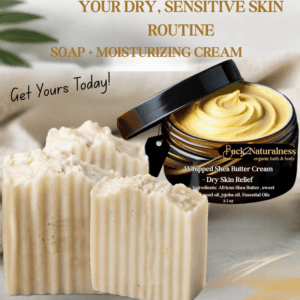 Beef Tallow Soap and Whipped Shea Butter Set for Dry Skin